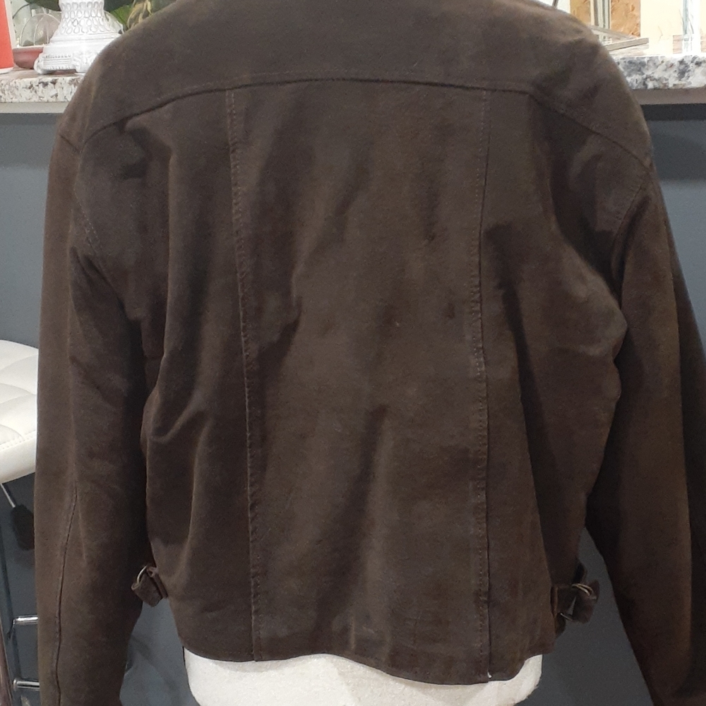 Vtg Joyce Leslie faux fur leopard and leather reversible bomber jacket size S - Picture 9 of 16
